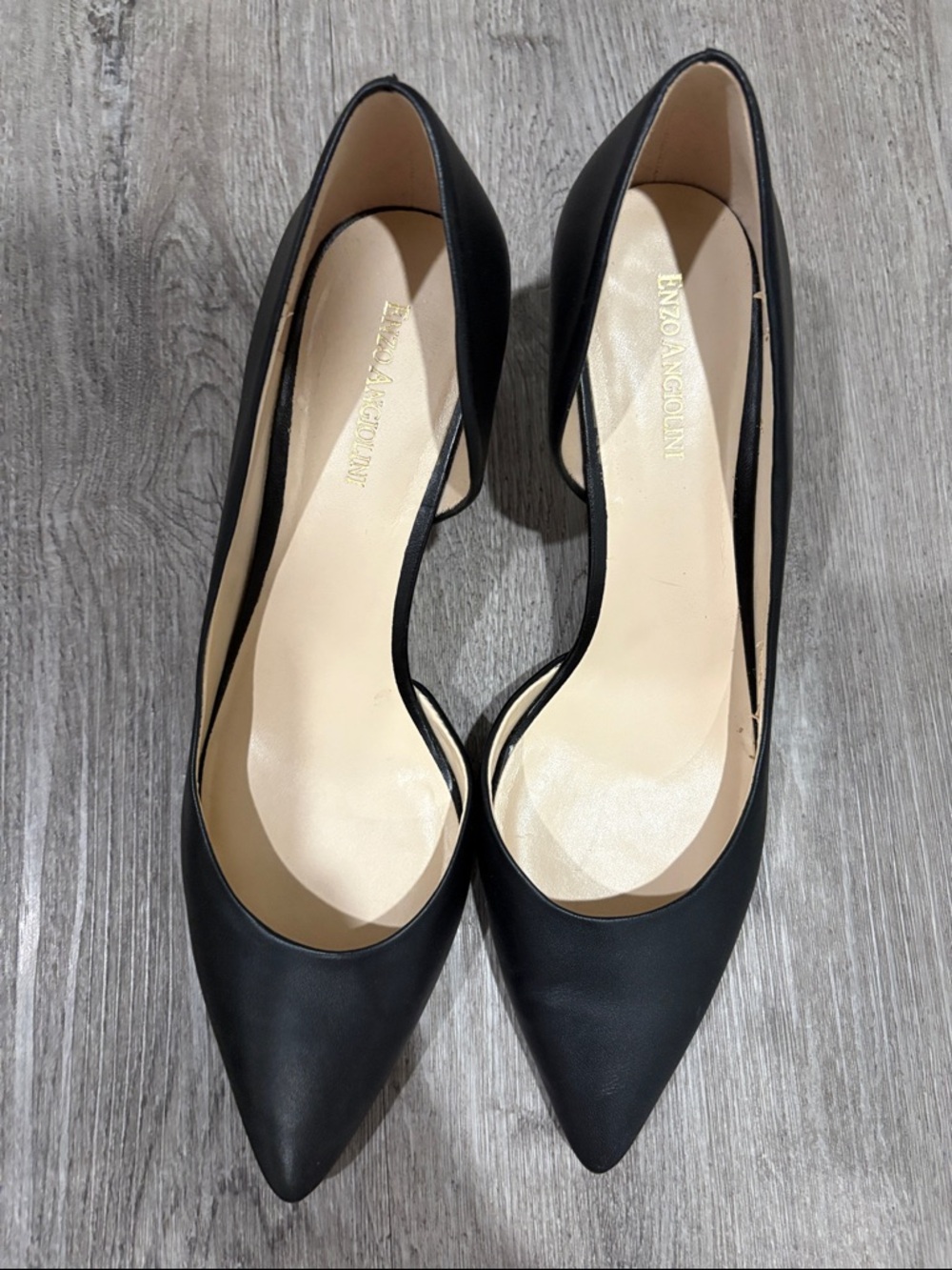 Enzo Angiolini Black Pointed Toe D'Orsay Heels - Picture 4 of 4